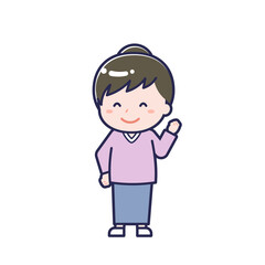 Obraz premium 私服の大人／ななめ／女性 04