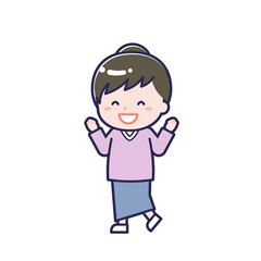 私服の大人／ななめ／女性 07