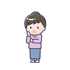 私服の大人／ななめ／女性 20