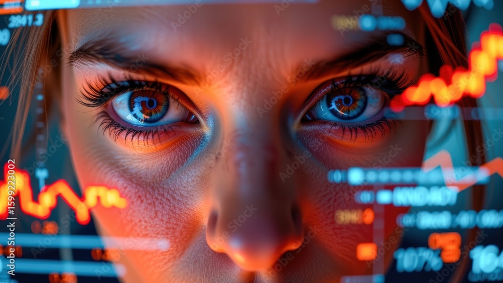 Poster empowered women in blockchain industry are shaping future with innovation and determination while an