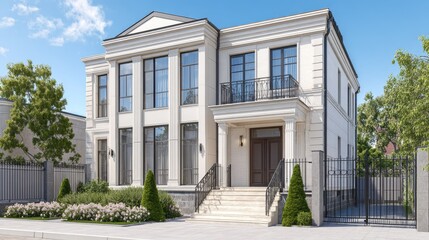 Luxury home facade, classic style