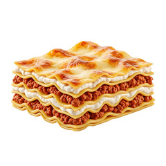 Layered Beef Lasagna with Melted Cheese.