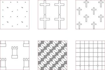 Vector sketch illustration silhouette design background pattern line abstract geometric modern minimalist 