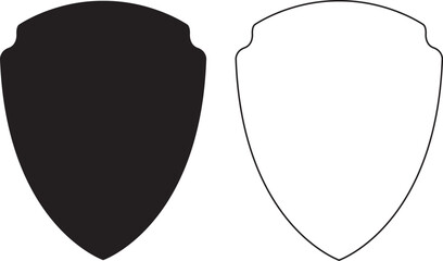 Shield icon, Protection shield logo symbol, security line icons vector illustration isolated on transparent png