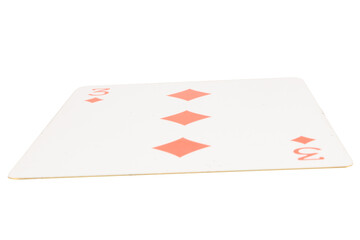 card gambling on white game luck three diamonds