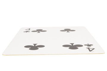 card gambling on white game luck four clubs