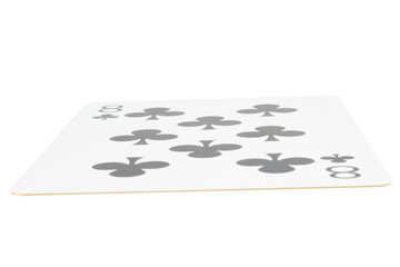 card gambling on white game luck eight clubs
