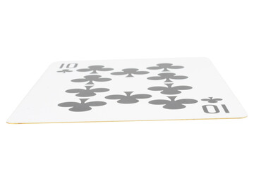card gambling on white game luck ten clubs