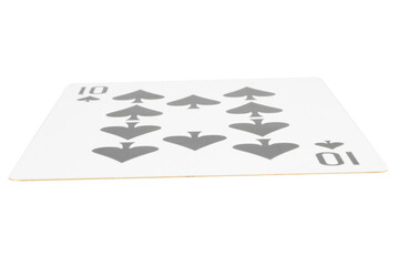 card gambling on white game luck ten spades