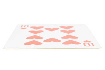 card gambling on white game luck ten hearts