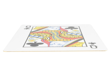 card gambling on white game luck queen clubs