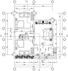 Vector sketch illustration silhouette drawing architectural design interior plan site plan layout section view facade of two-story classic vintage ethnic house with furniture and size scale