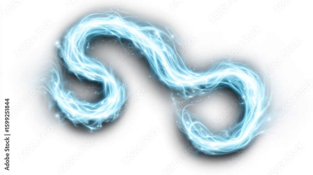Poster abstract light design with swirling patterns.