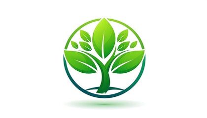 Obraz premium Abstract stylized tree logo design