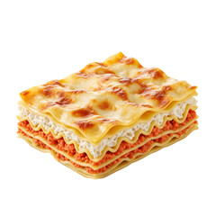 Golden-Brown Layered Lasagna Dish with Meat Filling.