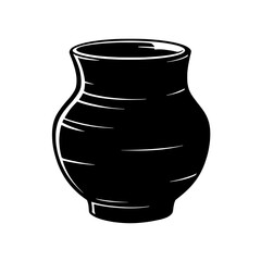 Simple pottery art: A striking minimalist image of a handcrafted pottery jar, demonstrating the beauty of craftsmanship through its clean lines and the contrast between light and shadow.