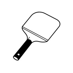 Ping Pong Paddle: A minimalist depiction of a ping pong paddle, a symbol of sport, leisure, and competitive spirit.