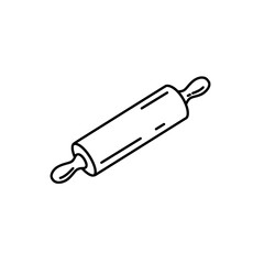 Rolling Pin Icon: Simple, clean illustration of a rolling pin.