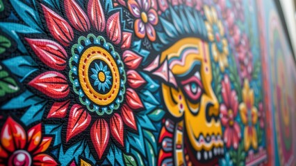 Vibrant city vibes in art form showcase intricate patterns and bold colors, creating lively atmosphere that captivates viewer