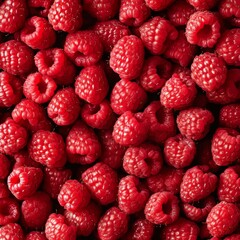 background full of only raspberries 