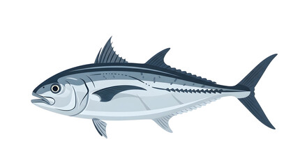 Illustration of a sleek tuna fish, perfect for aquatic and seafood designs
