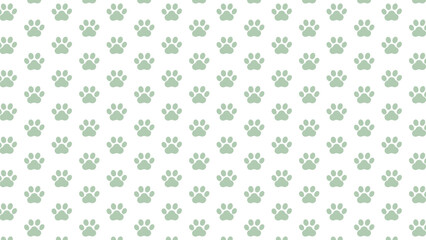 Subtle green paw print pattern for calming pet accessories. Adorable and clean design
