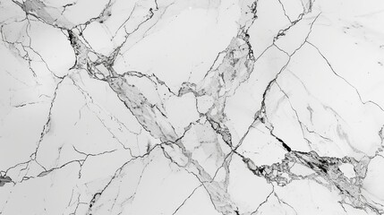 white marble pattern with fine silver veins, polished texture, plain background, realistic style, soft natural lighting, neutral tones, angled composition with negative space at top