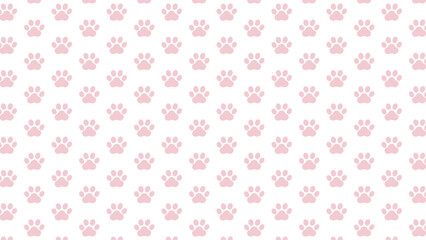 Sweet animal paw print repeating design in pastel pink. Perfect for baby products, pet accessories, and cute illustrations