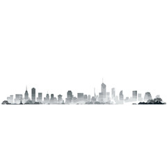 Naklejka premium City scape Silhouette city architecture illustration vector