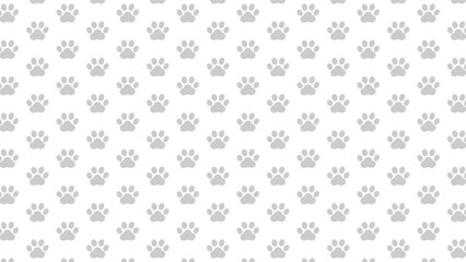 Minimalist animal paw prints repeating in a light gray vector. Ideal for backgrounds, textiles, and print