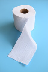 white paper tissue on blue background