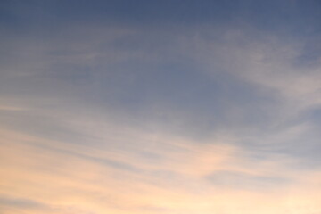 beautiful golden sky and white cloud background in springtime