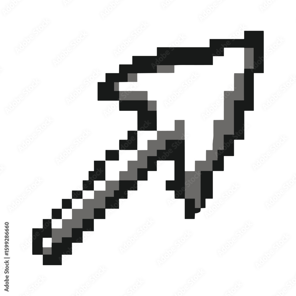Poster computer mouse pointer arrow pixel icon art vector