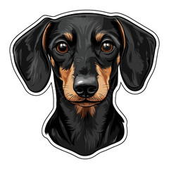 A dog sticker dachshund animal canine vector