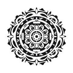 Intricate mandala design featuring floral patterns and symmetrical elements