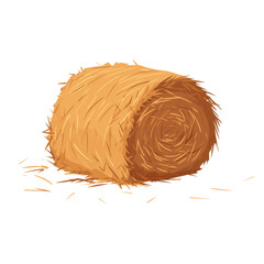 Isolated hay illustration countryside nature vector