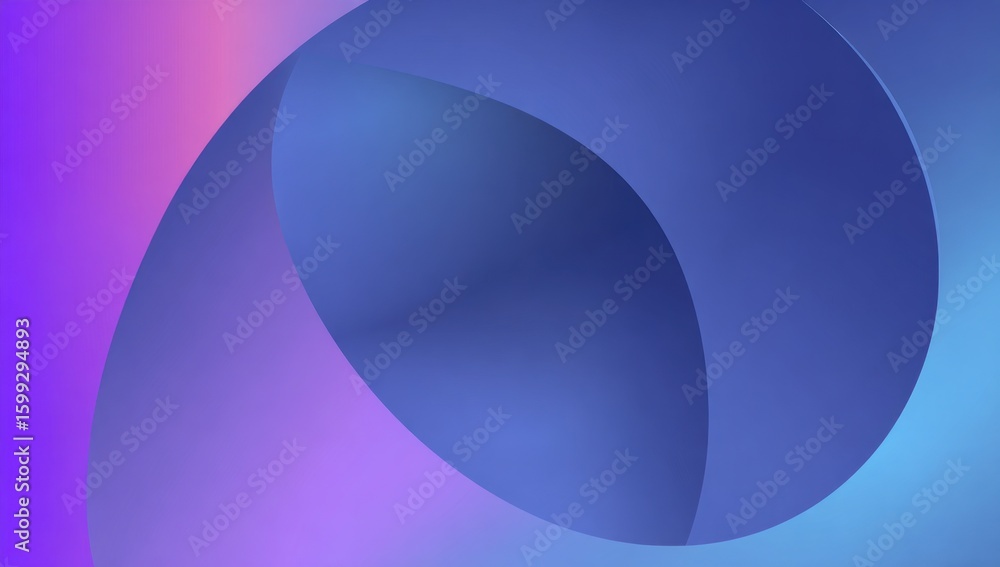 Poster abstract design with overlapping shapes and soft color transitions.