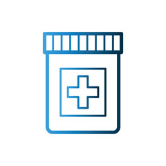 Medicine jar icon design template