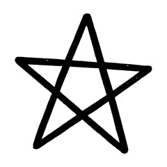 Simple black outlined star vector