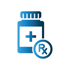 Medicine jar icon design template