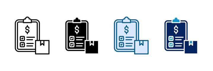 Price List Icon Set Multiple Style Collection