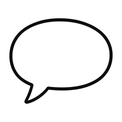 Simple speech bubble illustration vector