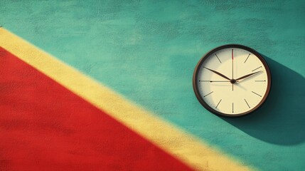 Time on a vibrant wall