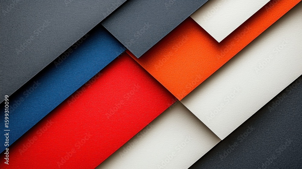 Poster abstract geometric color blocks design