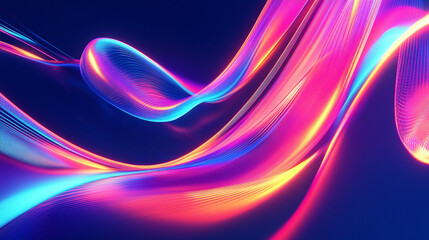 Abstract vibrant flowing lines
