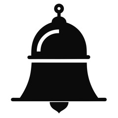 Minimal Temple Bell Vector Silhouette: Clean and Elegant Religious Icon for Creative Projects