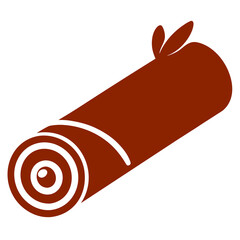 Rolled Hay Bale Silhouette Vector – Black and White Farm Icon for Rustic Design Projects