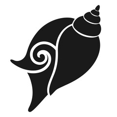 Minimalist Shankh Silhouette Vector Elegant Conch Shell Illustration for Spiritual and Decorative Designs