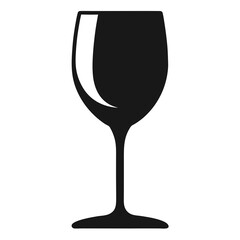 Wine Glass Silhouette Vector – Elegant Drinkware Design for Creative Projects