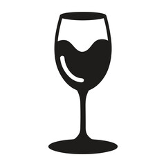 Wine Glass Silhouette Vector  Elegant Drinkware Design for Creative Projects